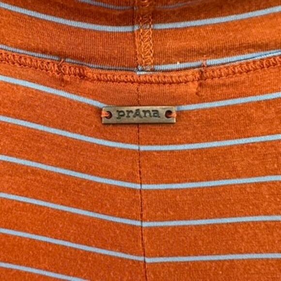 prAna Women's Small Activewear Orange Long Sleeve Top Stretchy Turtle Neck - Picture 8 of 9